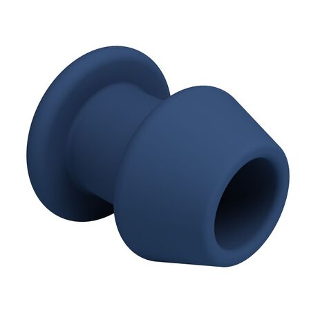 Синяя анальная пробка с открытым каналом - 8,7 см.